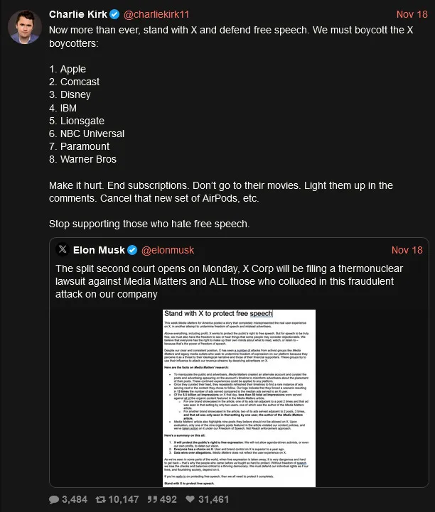Charlie Kirk response