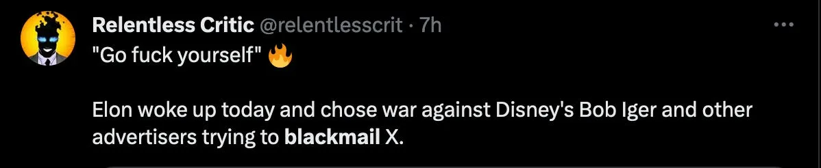 Relentless critic