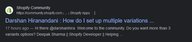 Screenshot of a user called Darshan Hiranadani making spam on forums